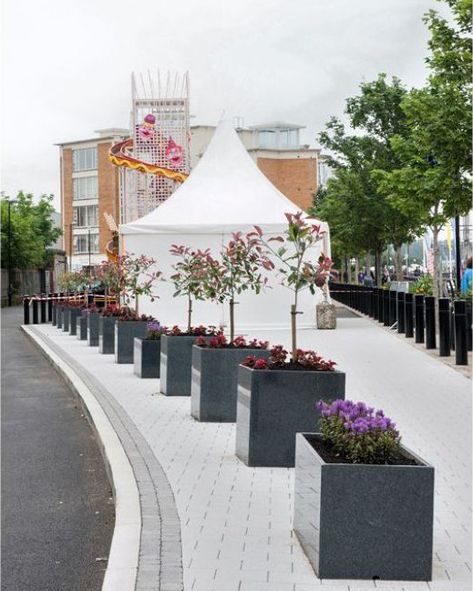 Custom Granite Street Planters From IOTA for Derry City Council Street Planters, Kandahar Afghanistan, Mobile Furniture, North Ireland, Derry City, Tree Planters, Public Realm, Pots And Planters, Pot Plants