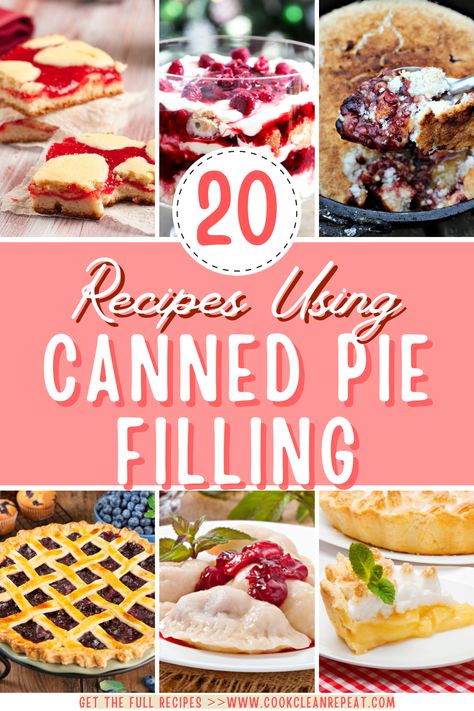 Recipes Using Pie Filling, Canned Pie Filling Recipes, Peach Pie Filling Recipes, Canned Pie Filling, Pie Filling Desserts, Cherry Pie Filling Recipes, Fruit Pie Recipe, Raspberry Pie Filling, Apple Pie Filling Recipes