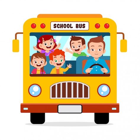 School Bus Clipart, School Bus Drawing, Cartoon School Bus, Bus Cartoon, Preschool Fine Motor Activities, Kids Going To School, Kid Science, Yellow School Bus, School Cartoon