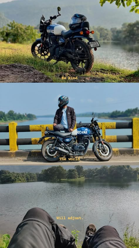 Motorcycle Photography Ideas, Bike Story Ideas, Bike Trip Photography, Bike Photo Pose, Bike Poses Men, Street Photoshoot Men, Bike Riding Aesthetic, Bike Rides Photography, Bike Pose