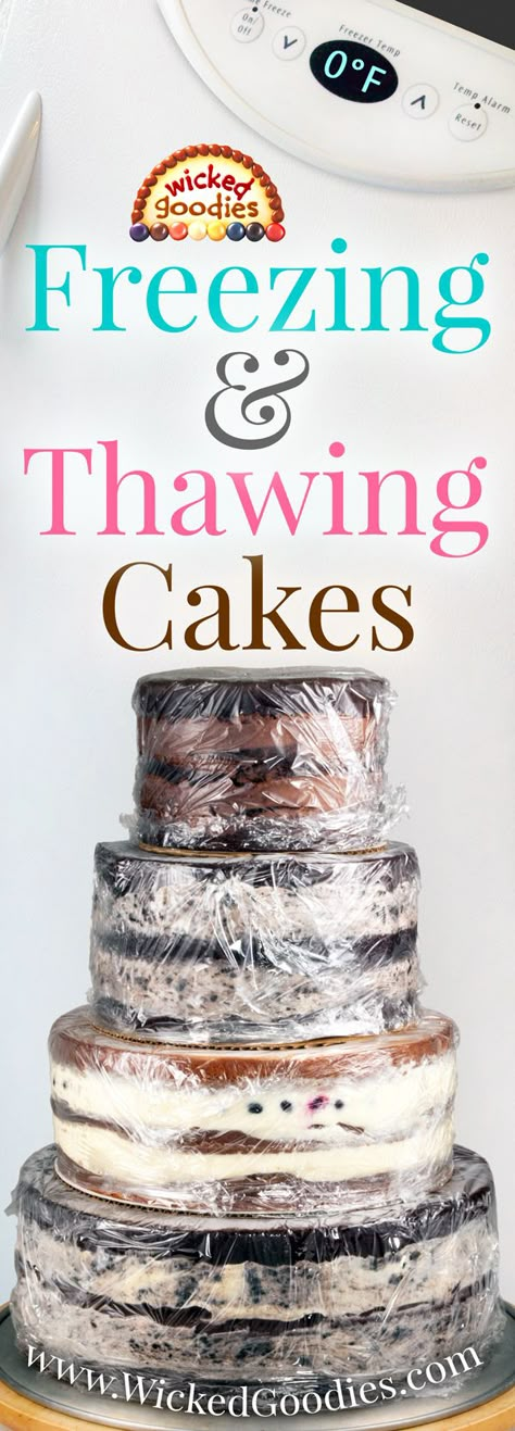 How to Freeze and Thaw Cakes Freezing Cakes, Freeze Cake, Cake Hacks, Cake Tips, Cakes To Make, Savory Cakes, Gateaux Cake, Cake Fillings, Cake Stuff