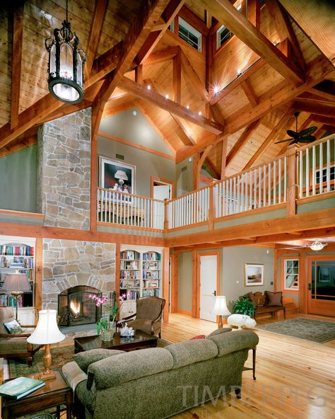 5311-coltsneck-farmhouse-06 Beams Living Room, Timber Frame Design, Post And Beam Home, Modern Tropical House, Timber Frame House, Timber Frame Home, Beam Structure, Cove Lighting, Property Design