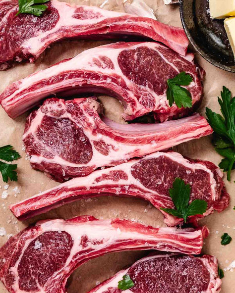 raw lamb chops Pan Seared Lamb Chops Recipes, Lamb Chop Recipes Pan Seared, Lamb Chop Cast Iron Skillet, How To Cook Thick Lamb Chops, Easy Lamb Chop Recipes Pan Seared, Lamb Shoulder Chops, Leftover Lamb, How To Cook Lamb, Lamb Chop Recipes