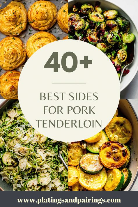 Pork Side Recipes, Bbq Pork Tenderloin Side Dishes, Pork Loin With Rice, Pork Loin Recipes For Christmas Dinner, Grilled Pork Tenderloin Side Dishes, Salad To Go With Pork Tenderloin, Dinner Party Side Dishes Elegant, Porkloin Dinner Sides, Pork Chop Dinner Sides