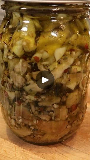 71K views · 1.7K reactions | Eggplant In Olive Oil Antipasto | Recipe video posted — too bad Facebook’s treating it like a hidden treasure only Indiana Jones can find... congrats if it hits your feed 👌 | By Pasquale Sciarappa | I cut this piece. Now we peel
off. We cut it like this. Try to take some of the seeds out.
Okay now I cut and we put this right on this spot. Sea salt
and we got the vinegar. And now we give a little mix. And we
pour the dish on the top. And we use weight to put on the
top. After twenty-four hour I come back. Ta-da. Now this we
gotta squeeze. And I put it right over here. I gotta
squeeze it again. And now we put it over here. Oregano.
Flake pepper. Oil the olive. Egg garlic. Mix. Uh it's time
to put on the jar but make sure the jar be sterilized. Oil. A
seal. Put t Antipasto Recipe, Antipasto Recipes, Pasquale Sciarappa, Italian Foods, A Seal, Hidden Treasure, Recipe Video, Cut It, Indiana Jones