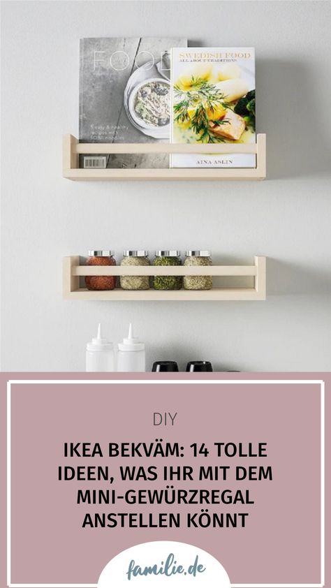 Das Gewürzregal von IKEA kostet nur 5 Euro und ist einfach toll: Es kann vielfach eingesetzt werden. Wir zeigen euch die 14 genialsten BEKVÄM-Hacks! Ikea Bekvam, Diy Ikea Hacks, No Waste, Ikea Diy, Ikea Hacks, Diy Hacks, Ikea Hack, Cool Diy, Floating Nightstand