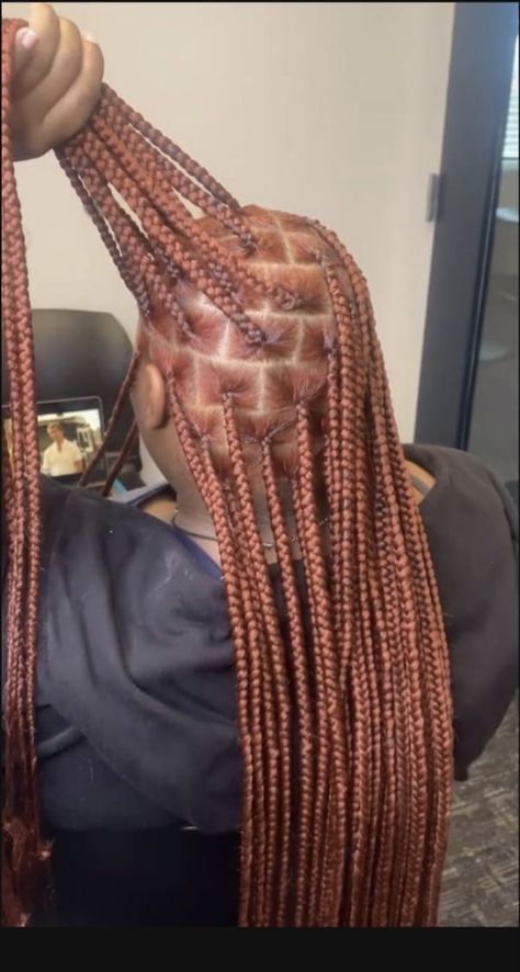 Ginger Individual Braids, Ginger Peak A Boo Braids, Auburn Braiding Hair, Copper Brown Knotless Braids, Ginger Small Knotless Braids, Auburn Hair Braids, Ginger Peekaboo Braids, Auburn Knotless Braids, Auburn Braids Black Women