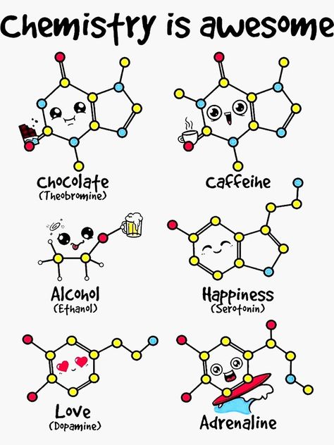 "Organic Chemistry Chemistry Is Awesome" Sticker for Sale by denschieu19 | Redbubble Door Decks, Science Chemistry, Organic Chemistry, Fun Stickers, Chemistry, Sticker Design, Physics, Vinyl Sticker, Snoopy