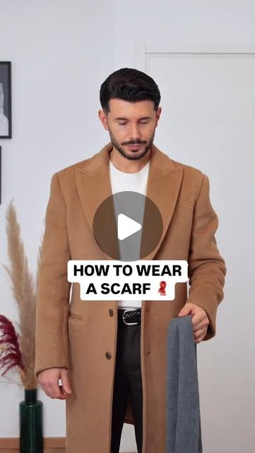 OMAR SPANESHI | Men’s Fashion on Instagram: "How to wear a scarf 🧣 Which one is your favourite?
 
Like and Follow for more tips ❤️
 
 
 
#scarf #scarfstyle #howto #mensfashion #menswear" Man Scarf Outfit, How To Scarf Wrap, Men’s Scarf Outfit, Omar Spaneshi, Men Scarf Style, How To Wear Scarf, Scarf Outfit Men, Mens Scarf Fashion, Scarf Wearing Styles