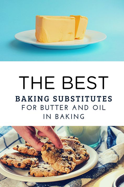 What can you use instead of butter? Or oil? What alternative to butter would you use in cookies? We have several alternatives for butter and oil you can use in your next recipe including coconut oil, Greek yogurt, and applesauce. Cakes With Oil Instead Of Butter, Oil Alternative In Baking, Oil Replacement In Baking, Oil Substitute For Baking, Substitute Oil For Butter, Replace Butter In Baking, Butter Substitute Baking, Coconut Oil Substitute, Vegetable Oil Substitute