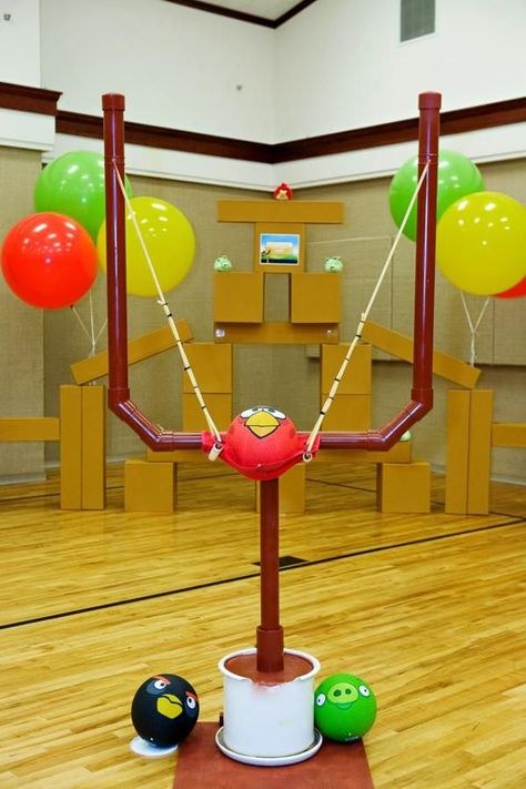 Angry Bird Party, Fall Festival Games, Bird Birthday Parties, Fall Carnival, Festival Games, Angry Birds Party, Video Games Birthday Party, School Carnival, Bird Party