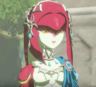 Legend Of Zelda Mipha, Botw Mipha, Mipha Botw, Calamity Ganon, Prince Sidon, Fish Fin, Memorial Statues, Inauguration Ceremony, Different Shades Of Red