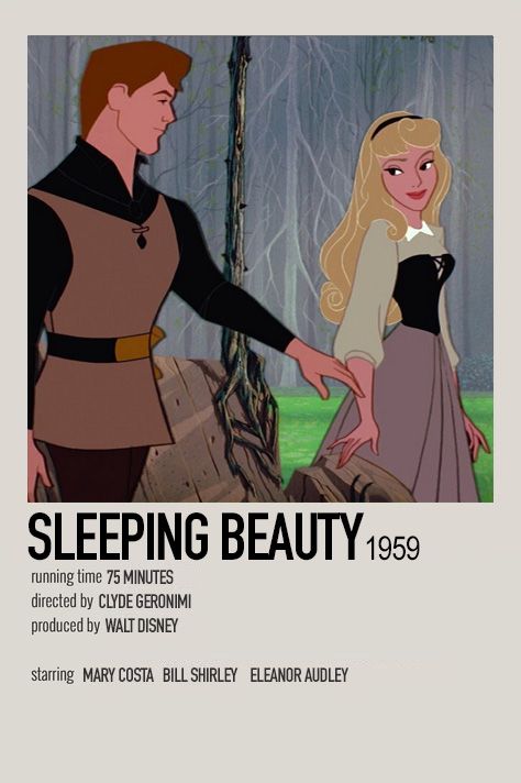 Sleeping Beauty Movie, Polaroid Movie Poster, Film Polaroid, Disney Movie Posters, Scrapbook Disney, The Sleeping Beauty, Iconic Movie Posters, Movie Card, Girly Movies