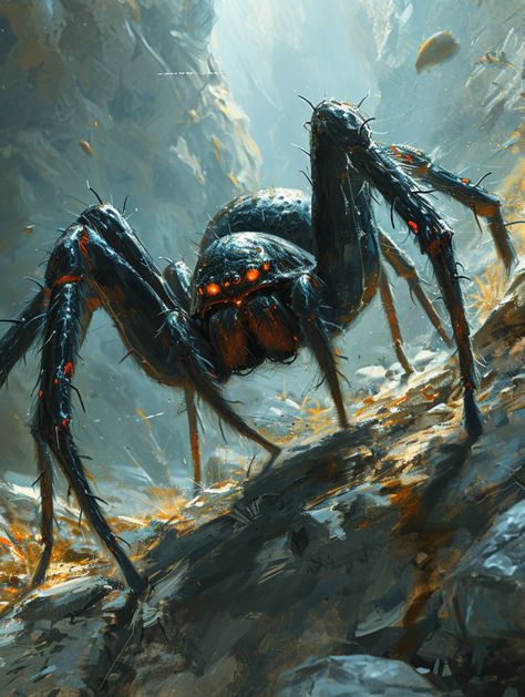 Spider Monster Art, Dnd Spider, Celtic Monsters, Rpg Creatures, Dnd Portraits, World Building, D D Monsters, Heroic Fantasy, Love Monster