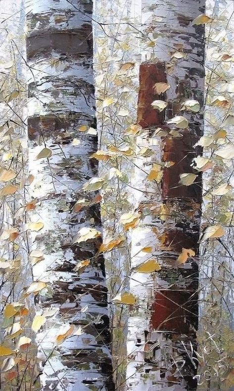 자작나무 그림, Aspen Art, Birch Tree Art, Birch Tree Painting, 수채화 그림, Birch Trees, Amazing Art Painting, Conceptual Art, Tree Art