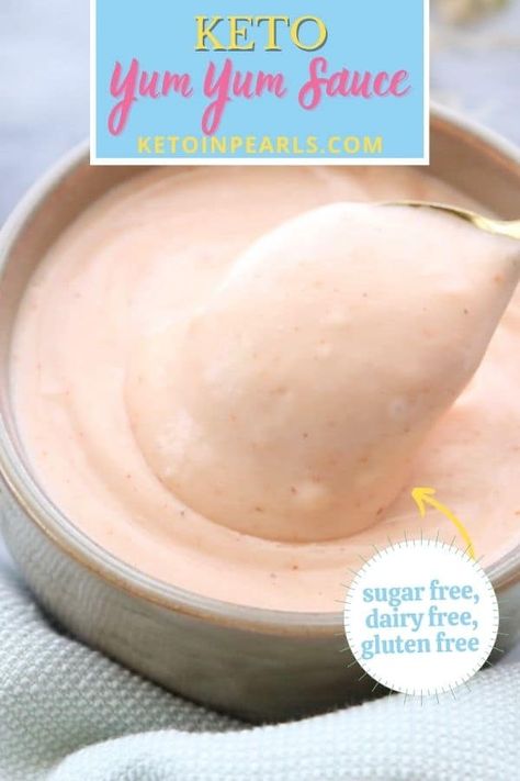 keto yum yum sauce Low Carb Dressing, Hibachi Restaurant, Yum Sauce, Keto Sauces, Yum Yum Sauce, Low Carb Low Sugar, Homemade Seasonings, Trim Healthy Mama, Budget Friendly Recipes