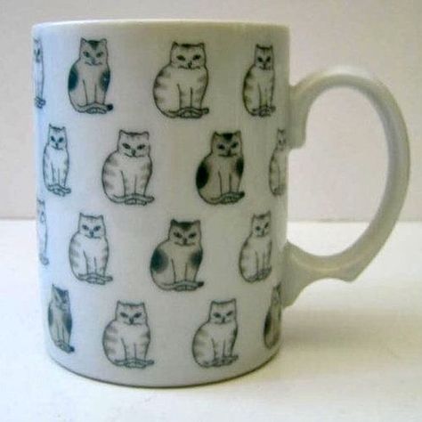 Cat Cup, Etsy Home, Pretty Dishes, Cat Motif, Pretty Mugs, Kawaii Stuff, Cute Cups, Cool Mugs, Cat Mug