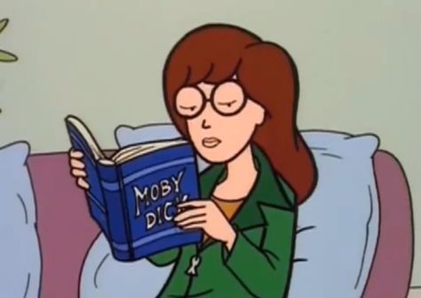 13 Most Well-Read TV Characters Cartoons Reading Books, Reading Classics, Daria Mtv, Reading Cartoon, Daria Morgendorffer, Celebrities Reading, Moving Books, Herman Melville, People Reading