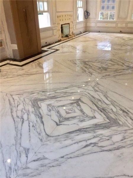 Private property. Calacatta Marble Bookmatch and Nero marquina #calacatta #calacattamarble #calacattacarrara #calacata #calacatamarble #calacattagold #carraramarmor #carraramarble #carraramarbledesign #interiorlovers #interiordesire #interior #interiors #tiles #marblework #marblebathroom #londonstone #londonmarble #marblecountertops #marbleitaly #italianmarble White Marble Tile Floor, Floor Pattern Design, Flooring Bathroom, Marble Flooring Design, Statuario Marble, Floor Living, Floor Pattern, White Marble Floor, Interior Tiles