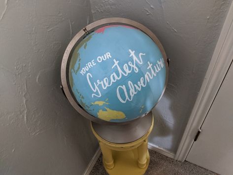 Here's How We Made An UP-Themed Nursery - WDW Magazine Up Themed Bedroom, Pixar Up Nursery, Pixar Nursery Theme, Up Nursery Theme, Up Themed Baby Shower Ideas, Up Themed Nursery, Pixar Nursery, Up Nursery, Mid Century Nursery