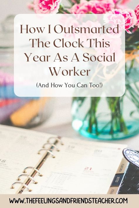 saving time as a school social worker, organization and planning Social Work Must Haves, Social Worker Caseload Organization, Social Worker Organization, Social Work Month Ideas, High School Social Work Office, Child Welfare Social Work, Social Worker Aesthetic, Emotional Goals, Counseling Organization