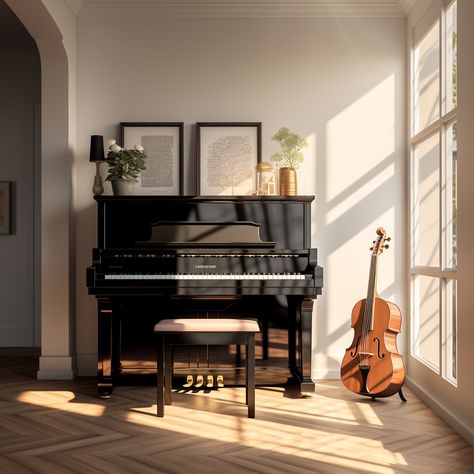 Small Piano Room, Piano Room Design, Piano Room Decor, Piano Living Rooms, Piano Decor, Stylish Tips, Piano Room, Living Room Decor Inspiration, Dream House Rooms