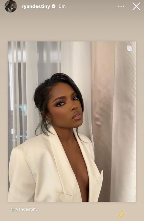 Destiny Ryan Makeup, Ryan Destiny Makeup Looks, Ryan Destiny Makeup, Destiny Ryan, Trial Room, Ryan Destiny, Garcelle Beauvais, Black Queens, Purple Makeup