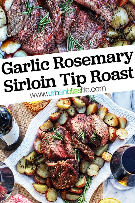 Top Sirloin Roast Recipe, Rosemary Beef, Sirloin Roast Recipes, Beef Sirloin Tip Roast, Make Looks, Tip Roast, Sirloin Roast, Sirloin Tip Roast, Oven Vegetables