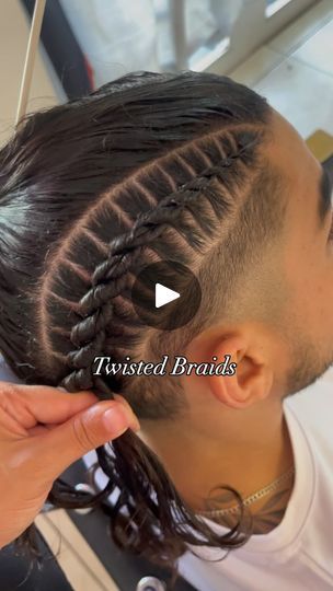 Two Strand Twist Men Curly Hair, Twist Braids Hairstyles For Men, 2 Braids For Men, Boys Hairstyles Braids, Short Twist Braids Hairstyles Men, Male Twists Hair Black Men, 2 Strand Twist Styles Natural Men, 6 Cornrow Braids Men, Boy Braided Hairstyles