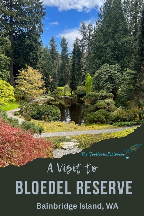 Get inspired to visit Bloedel Reserve on Bainbridge Island, Washington in the Pacific Northwest! Bainbridge Island Washington, Washington State Hikes, Washington Island, Bainbridge Island, Cute Cafe, Alaska Cruise, The Pacific Northwest, Island Life, Washington State