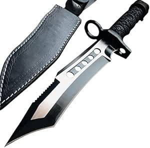 HOLYEDGE 12" Military Bayonet Bowie Fixed Blade Knife with Sheath - Best Camping,Hunting Tactical Outdoor Survival Knife Bowie Knife, Fixed Blade Knife, Outdoor Survival, Swords, Pocket Knife, Hunting, Free Delivery, Camping, Quick Saves