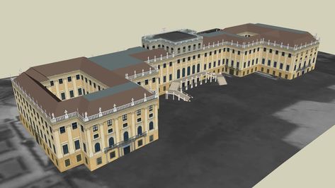 Schoenbrunn Palace, Sims 4 Palace, Palace Exterior, German Palaces, Schonbrunn Palace, Art Nouveau Arquitectura, Classical Building, Schönbrunn Palace, Town Homes