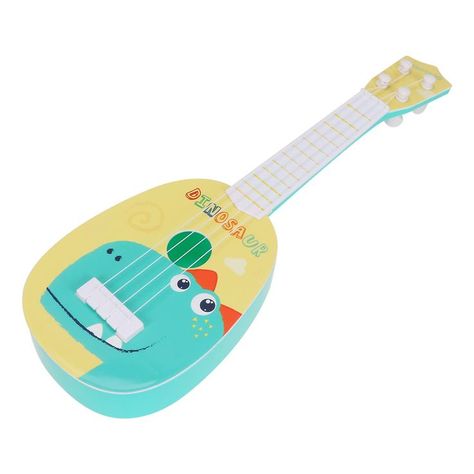 Generic Guitar Toy Ukulele Toy 4 Strings Early Educational Instruments Dinosaur Musical Gift Blue Musical Instruments Toys for Kids Toddler Kids Drum Set, Acoustic Guitar Music, Mini Guitar, Kids Musical Instruments, Guitar Kids, Musical Gift, Music Toys, Dinosaur Pattern, Brain Development