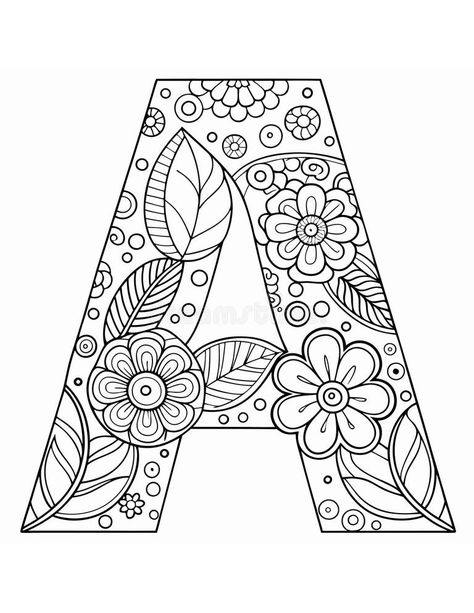 Coloring Letter Stock Illustrations – 19,251 Coloring Letter Stock Illustrations, Vectors & Clipart - Dreamstime Abc Coloring Pages Free Printable, Letters Coloring Pages, Inside Illustration, A Capital Letter, Coloring Letters, Vintage Text, Silhouette Ideas, Capital Letters, Letter A