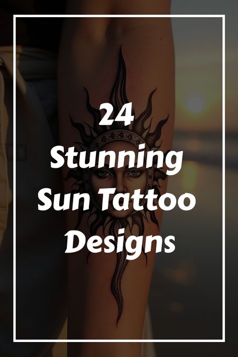 24 Stunning Sun Tattoo Designs Flower Sun And Moon Tattoo, Waves And Sun Tattoo, Sun Foot Tattoo, Sun Neck Tattoo, Sun Tattoo Men, Small Sun Tattoos, Small Sun Tattoo, Tattoo Ideas And Meanings, Sun Tattoo Ideas