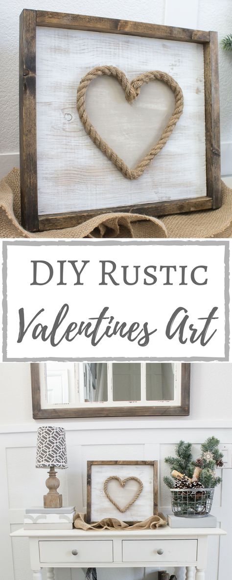 Simply Beautiful by Angela: DIY Rustic Valentine's Day Art Wooden Valentines Ideas, Valentines Wood Crafts, Valentines Day Decor Rustic, Rustic Valentine Decor, Valentine Craft Decorations, Valentine Wood Crafts, Pallet Wood Christmas, Farmhouse Projects, Vintage Valentine Crafts