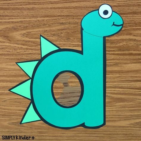 Lowercase Letter D Alphabet Craft - Simply Kinder Plus Letter D Preschool Craft, D Alphabet, Letter D Crafts, Dinosaur Craft, Preschool Journals, Alphabet Letter Activities, Alphabet Crafts Preschool, Abc Crafts, Alphabet Letter Crafts