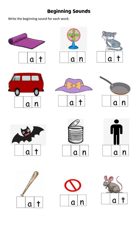 CVC words online worksheet for k-2. You can do the exercises online or download the worksheet as pdf. Sounds Worksheet, Jolly Phonics Activities, Cvc Words Worksheets, Beginning Sounds Worksheets, Kindergarten Phonics Worksheets, English Worksheets For Kindergarten, Alphabet Worksheets Kindergarten, Alphabet Chart, Kindergarten Reading Activities