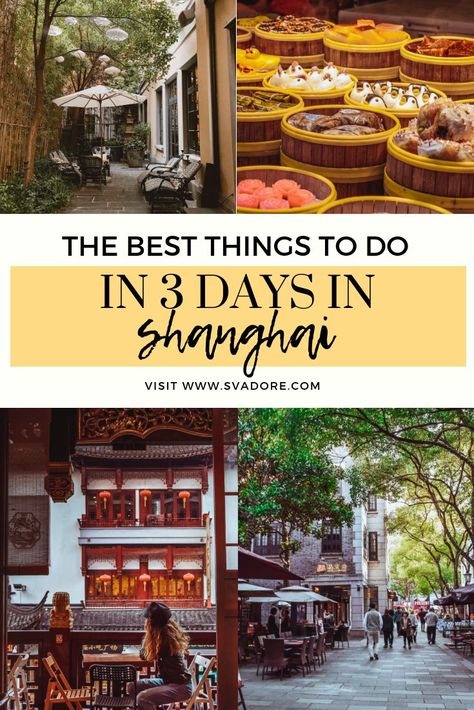 The Best Things to Do in Shanghai in 3 Days. No one trip to Shanghai is the same, but there are several places and experiences that one must do to see the best of Shanghai in 3 days. Learn more about what to do and what to see in my travel guide to Shanghai on SVADORE.com. #travelguide #asia #shanghai #china #whattodo #city #travel #travelguide #wanderlust #shopping #eat Shanghai Travel, China Travel Guide, Holiday China, Explore China, China Culture, Visit China, Visit Asia, Asia Travel Guide, Beijing China