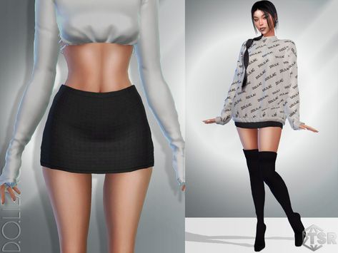 The Sims Resource - Cotton Mini Skirt [SET] DO070 Sims 4 Cc Black Mini Skirt, Ts4 Mini Skirt, Sims 4 Cc Micro Skirt, Sims 4 Cc Clothes Skirt, Sims 4 Mini Skirt Cc, Skirt Sims 4, Skirt Cc Sims 4, Ts4 Cc Skirt, Sims 4 Mini Skirt