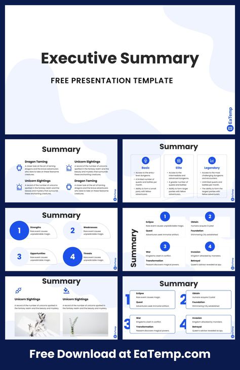 Executive Summary PPT Presentation Template - Free PowerPoint Templates, Google Slides, Figma Deck And Resume Writing An Application Letter, Free Presentation Templates, Application Letters, Executive Summary, Writing Tasks, Ppt Presentation, Focus On What Matters, Study History, Mission Statement