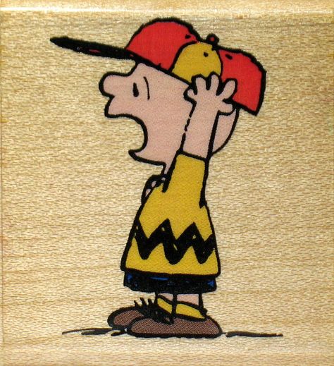 RETIRED Rubber Stamp with wood handle - 1.5" X 1.75" - USED BUT IN MINT/LIKE NEW CONDITION (thoroughly cleaned) Charlie Brown Quotes, Charlie Brown Characters, Dachshund Birthday, Peanuts By Schulz, Snoopy Collectibles, Peanuts Charlie Brown Snoopy, Camp Snoopy, Peanuts Cartoon, Storybook Characters