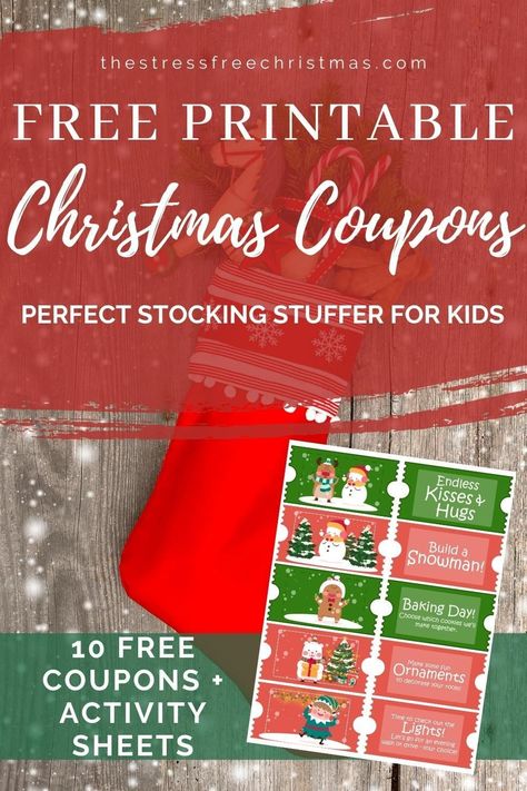 These Free Printable Christmas Coupons for Kids make great stocking stuffers for kids or a simple advent gift. Just download them, print them, and give they to the kids in your life. Simple Stocking, Christmas Coupons, Fun Christmas Activities, Stocking Stuffers For Kids, Fun Ornaments, Kids Set, Perfect Stocking Stuffers, Free Christmas Printables, Activity Sheets