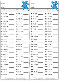 Use these worksheets as a measure of success. See where students start and watch how much they grow in just a few weeks time! Multiplication Quiz, Maths Multiplication, Multiplication Questions, Printable Multiplication Worksheets, Multiplication Facts Worksheets, Math Multiplication Worksheets, Math Fact Worksheets, Multiplication Facts Practice, Math Drills