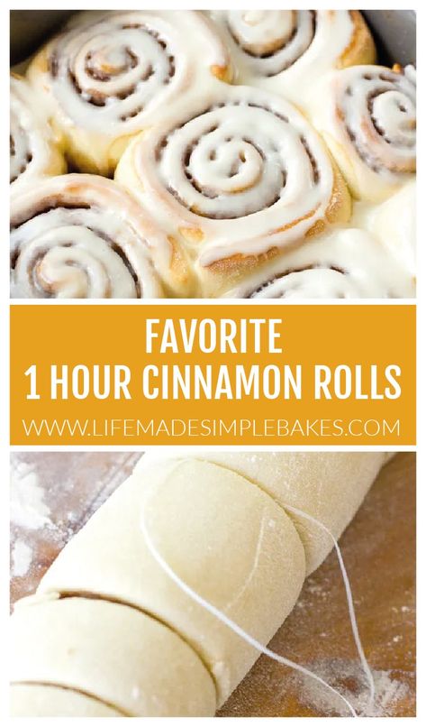 You won't believe how light and fluffy these 1 hour cinnamon rolls are! They're quick, easy and incredibly delicious! #cinnamonrolls #breakfast #1hourcinnamonrolls #easycinnamonrolls Cinnamon Rolls 1 Hour, Quick Baked Breakfast, Fast Homemade Cinnamon Rolls, Semi Homemade Cinnamon Rolls Easy Recipes, Easy Fluffy Cinnamon Rolls, Easy One Hour Cinnamon Rolls, Easy Quick Cinnamon Rolls Recipes, One Hour Cinnamon Rolls Homemade, 1 Hour Cinnamon Rolls Recipes