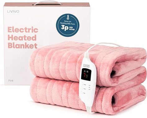 Machine Washable Ultra Soft Fleece Overblanket 160 x 120cm with 9 Heat Settings, Timer and Safety Cut Off (pink) Also available in grey, chocolate and cream Heated Throw, Electric Blanket, Pink Chocolate, Heated Blanket, Electric Blankets, Garden Bedding, Boots For Sale, Soft Furnishings, Fleece Blanket