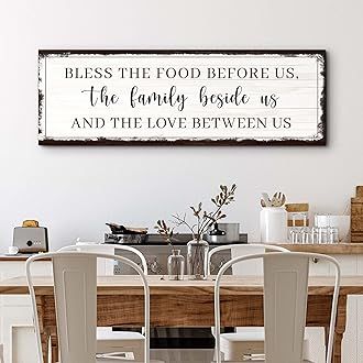 Bless The Food Before Us, Inspirational Scripture Quotes, Bible Verse Wall Decor, Bible Verse Signs, Scripture Signs, Bless The Food, Family Wall Decor, Christian Family, Inspirational Scripture