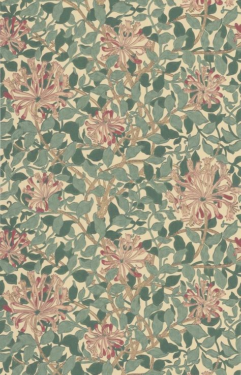 Morris Tapet, William Morris Honeysuckle, William Morris Wallpaper, William Morris Patterns, Morris Wallpapers, Vintage Flowers Wallpaper, William Morris Art, William Morris Designs, Phone Wallpaper Patterns