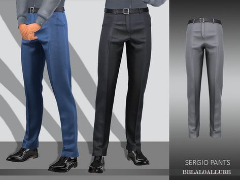 Sleek belted pants for your male sims , enjoy  Found in TSR Category 'Sims 4 Male Everyday' Sims 4 Cc Male Trousers, Alpha Sims, Mods Sims 4, Sims 4 Men Clothing, Ts4 Mods, Sims 4 Male Clothes, Sims Clothes, Cc Clothes, Male Clothes