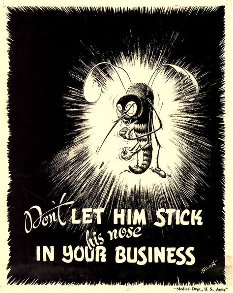 1943 ... enemy mosquitoe! | artist- Jack Nolan | James Vaughan | Flickr Vintage Propaganda, Propaganda Poster, Propaganda Posters, United States Army, Image Macro, High Resolution Images, Odds And Ends, Sociology, Book Cover Design